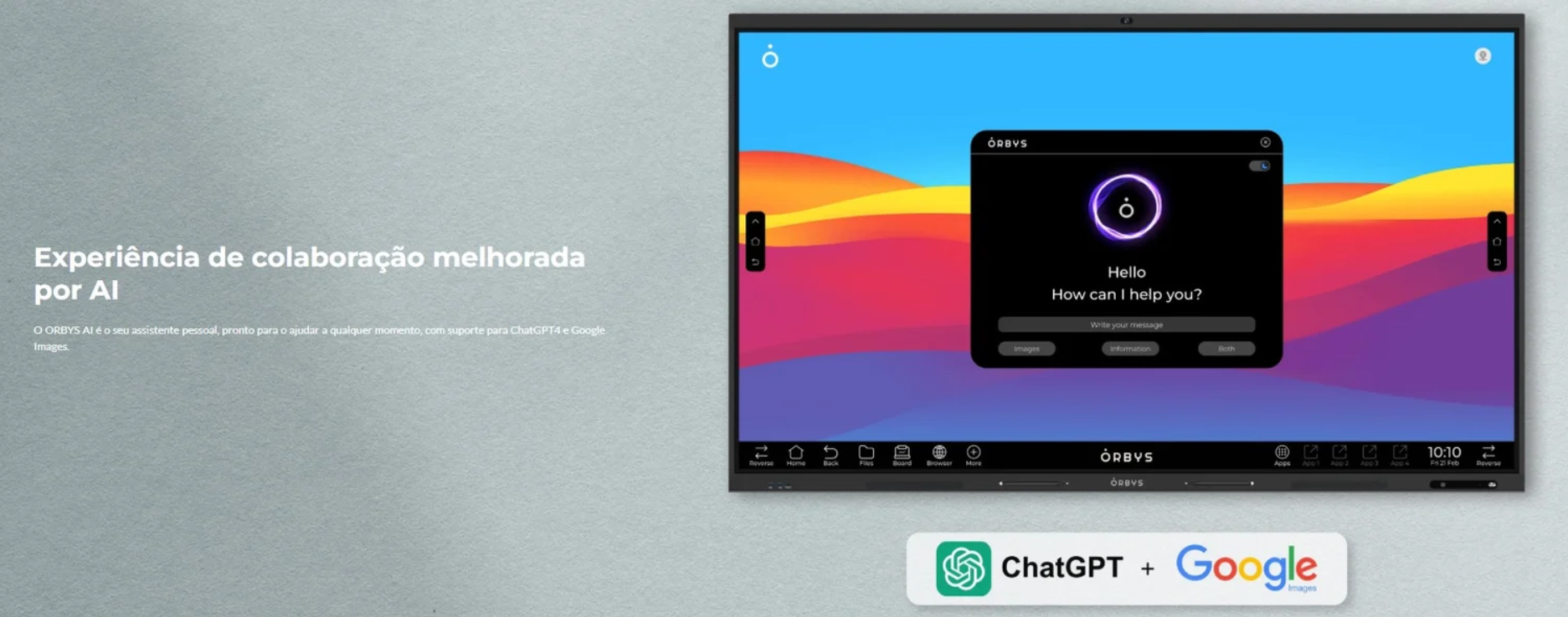ORBYS AI — Experiência de colaboração melhorada por AI